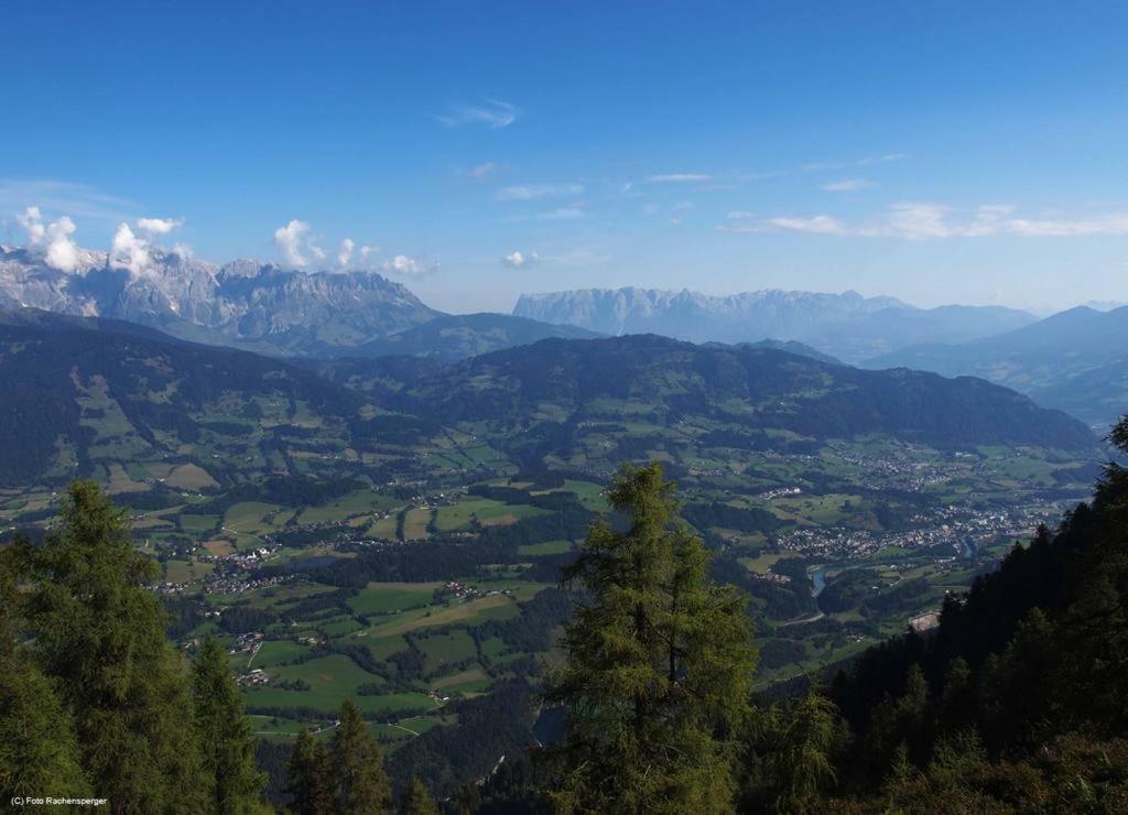 Biobergbauernhof Bergzeit Apartment In Goldegg Exteriör bild